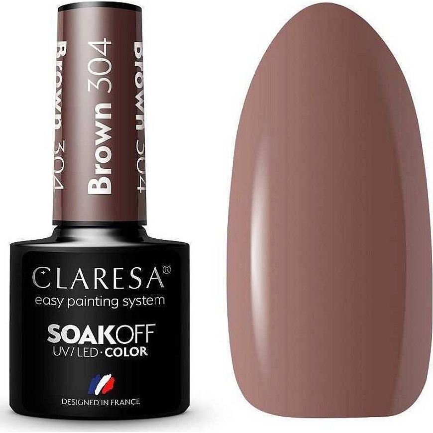 Claresa Claresa Claresa Soak Off UV/LED ruskea hybridilakka 304 5g