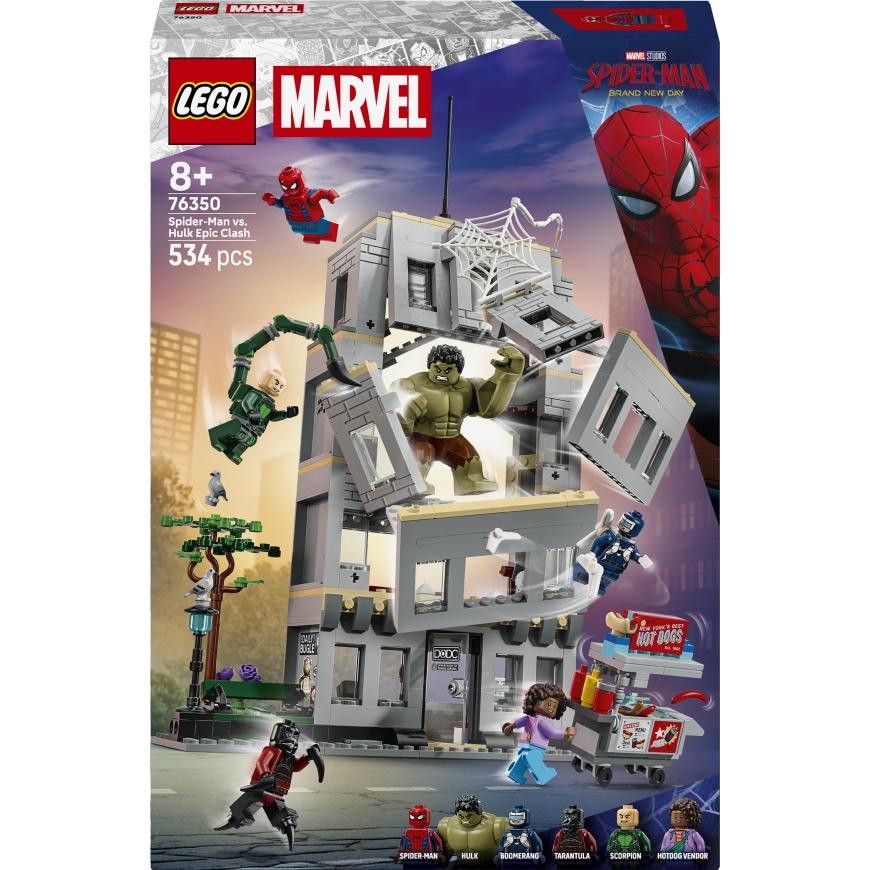 LEGO Marvel 76350 Epic Susidūrimas: Spider-Man prieš Hulk