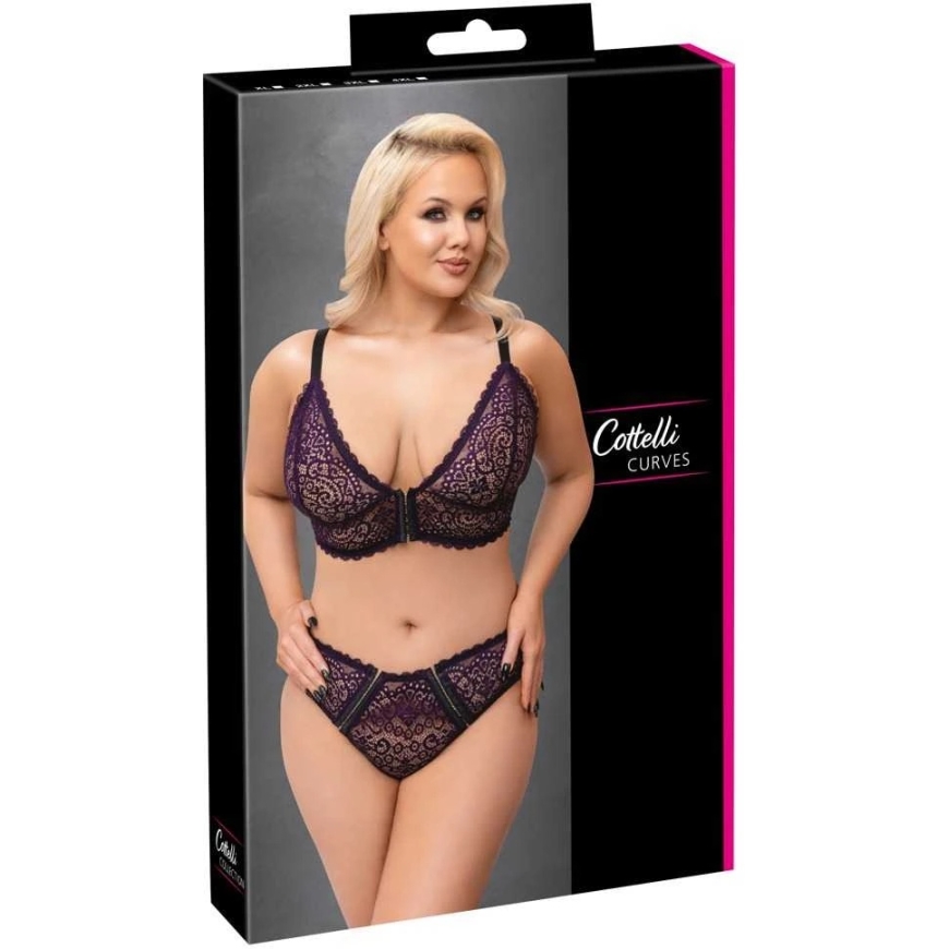 Cottelli Curves Krūšturis Komplekts violetais 3XL