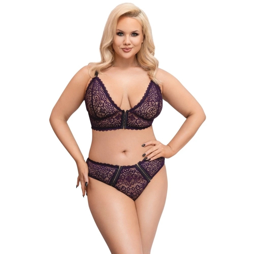 Cottelli Curves Bra Set violet 3XL – 2