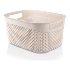 UCSAN Basket Drop Design Cream 23x17x12cm 3.3L