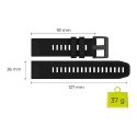 Mobile Origin Easy Strap Quick Fit for Garmin ES1, 26mm Black Mobile Origin Easy Strap Quick Fit for Garmin ES1, 26mm Black