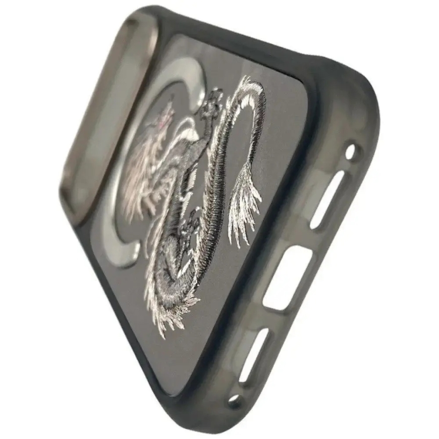 NIMMY dėklas MAGNETIC FANTASY ANIMAL DRAGON suderinamas su MagSafe IPHONE 18 Pro/17 Pro pilkas – 3