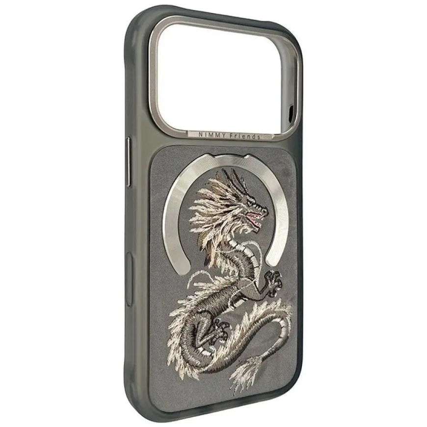 Кейс NIMMY MAGNETIC FANTASY ANIMAL DRAGON совместим с MagSafe для IPHONE 18 Pro/17 Pro серый – 5