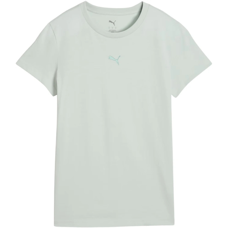 Puma Ess Centered Cat Logo Tee moteriški marškinėliai mėtų spalvos 692916 29 (M)