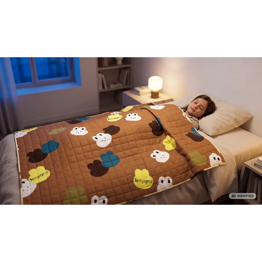 Rebel PREMIUM kokvilnas svaru sega, sensorā sega bērniem, 100x150 cm, 3kg, truši – 4