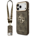 Guess 4G Big 4G Classic Logo Big Strap metallipainikkeilla tässä iPhone 18 Pro Max / 17 Pro Max ruskea