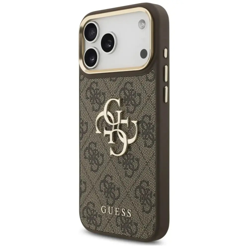 Чехол Guess 4G Big 4G Classic Logo Big Strap с металлическими кнопками для iPhone 18 Pro Max / 17 Pro Max коричневый – 2