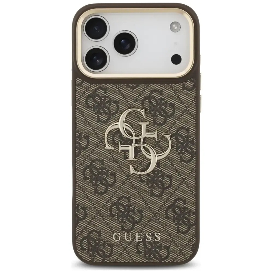 Guess 4G Big 4G Classic Logo Big Strap metāla pogām iPhone 18 Pro Max / 17 Pro Max brūns – 3