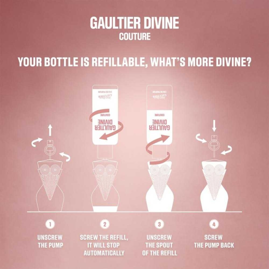 Jean Paul Gaultier Divine Couture Refill EDP parfumuotas vanduo moterims-papildymas, 200 ml – 4