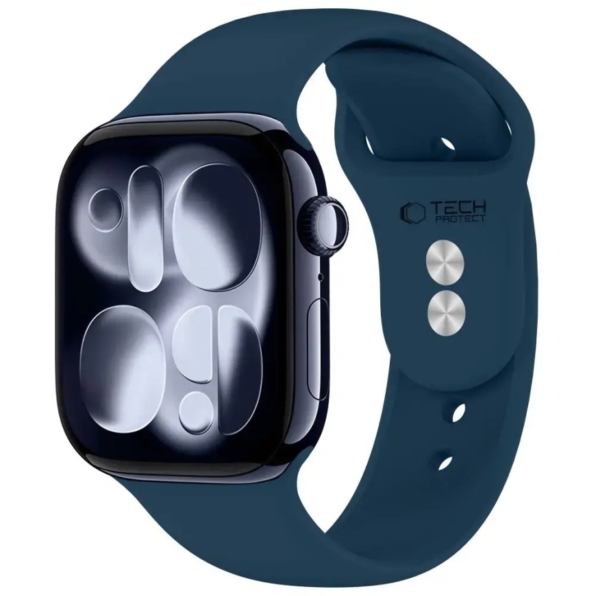 TECH-PROTECT SILIKONA APPLE WATCH 8 / 9 / 10 / 11 / 12 / SE (40 / 41 / 42 MM) JŪRAS ZILS