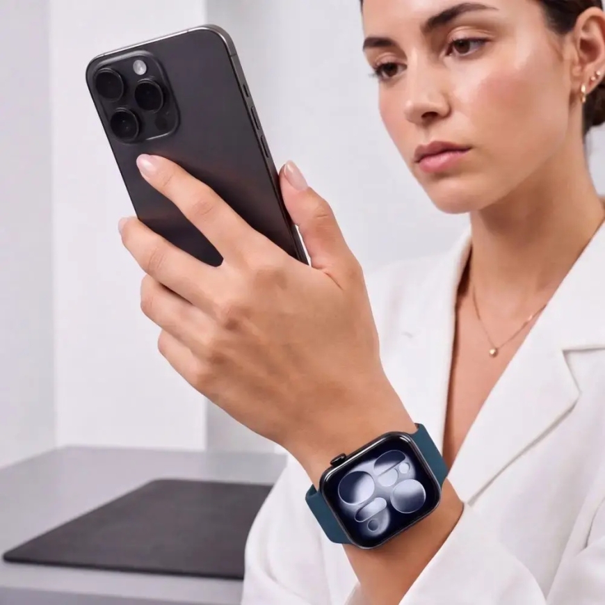 TECH-PROTECT SILIKONI APPLE WATCH 8 / 9 / 10 / 11 / 12 / SE (40 / 41 / 42 MM) MEREN SININEN – 4