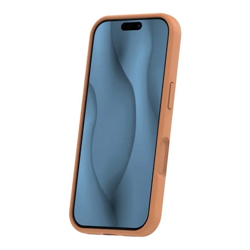 Silicone Thin чехол с поддержкой MagSafe для телефона iPhone 13 коричневый – 3