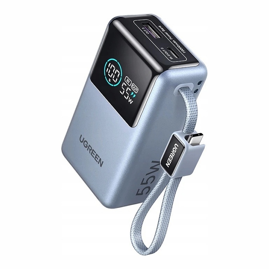 UGREEN PB727 Kannettava Power Bank 10000mAh, 55W, USB-C + USB-A, nopea lataus – 2