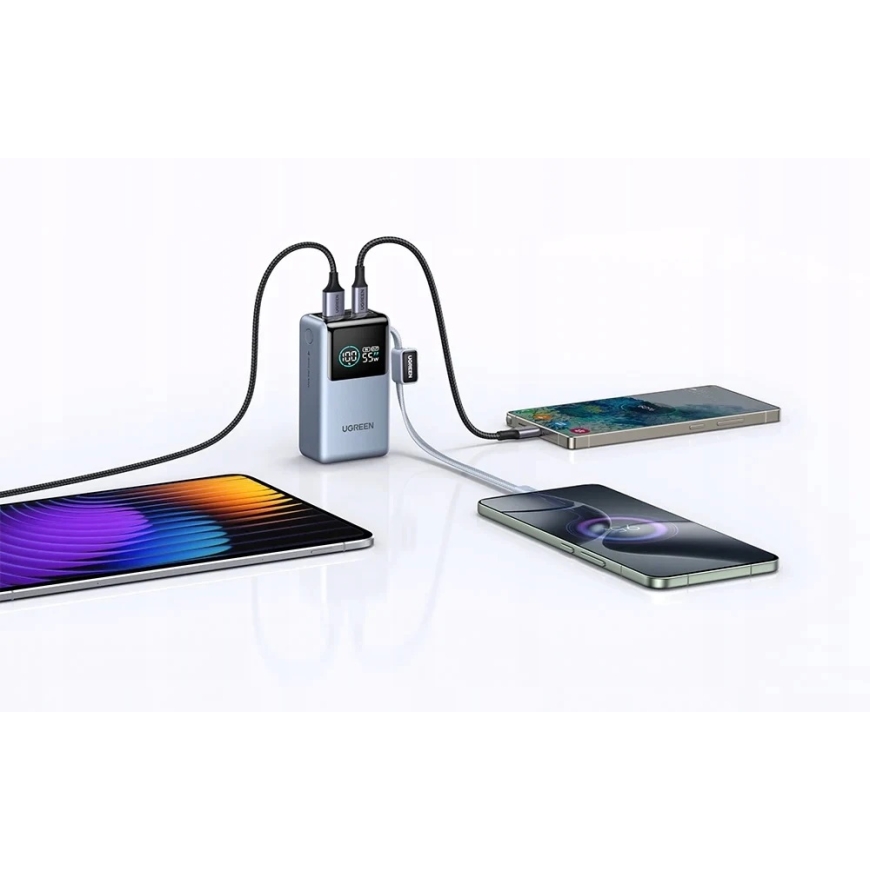 UGREEN PB727 kantav akupank 10000mAh, 55W, USB-C + USB-A, kiire laadimine – 4