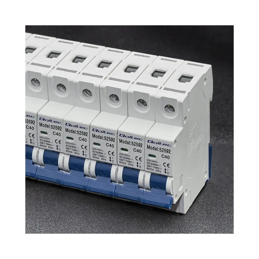 Qoltec Overcurrent Circuit Breaker C40 | Fuse | AC | 40A |1P – 4