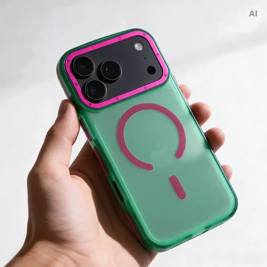 Dėklas iPhone 13 / 14 Forcell F-Protect Vivid Premium, suderinamas su MagSafe, žalias