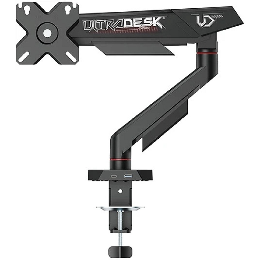 ULTRADESK SWORD Один Регулируемый Мониторный Крепеж, Черный, 12КГ, 17"-40" – 2