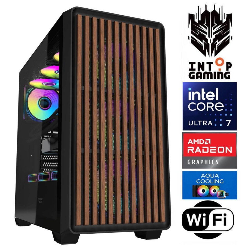 INTOP AQUA Ultra 7 265KF 64GB DDR5 1TB SSD M.2 NVME+2TB RX9060XT 16GB WiFi no-OS