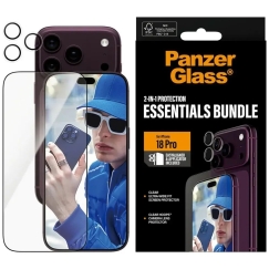 PanzerGlass Essentials 2w1 stiklas + objektyvo apsauga iPhone 18 Pro