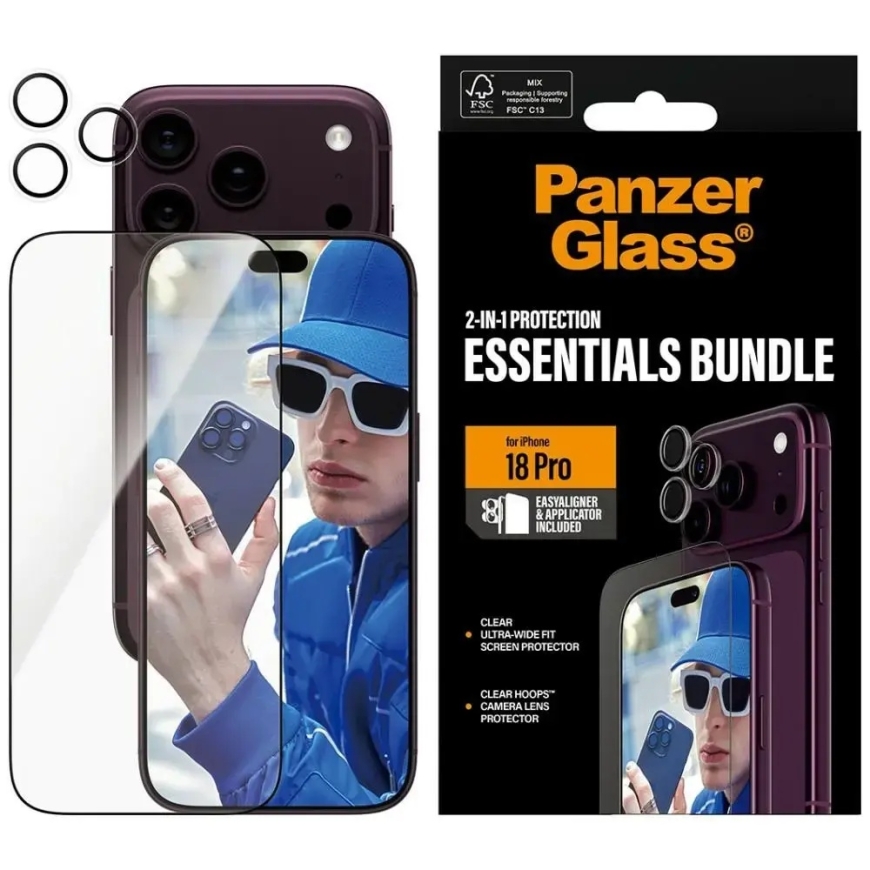PanzerGlass Essentials 2w1 Стекло+Линза для iPhone 18 Pro