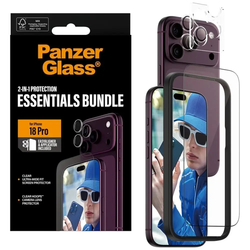 PanzerGlass Essentials 2w1 Stikls+Objektīvs iPhone 18 Pro – 4