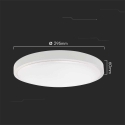 Lubinis šviestuvas V-tac 24W LED paviršinis šviestuvas, baltas, 3000K, IP44, SAMSUNG LED chip Lubinis šviestuvas V-tac 24W LED paviršinis šviestuvas, baltas, 3000K, IP44, SAMSUNG LED chip