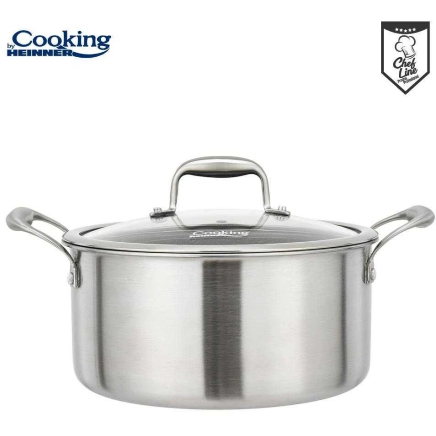 Käytävärste RST-Kattila, jossa 3-Kerros Lasikansi, 28 x 13 cm, 7 l, Titanipinnoite, "Cooking by Heinner" – 2