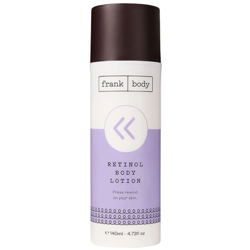 Frank Body Retinola mitrinošs un mīkstinošs ikdienas ķermeņa losjons, 140 ml – 2