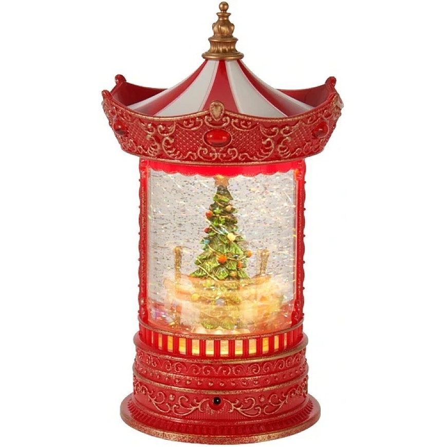 Mondex Ziemassvētku karuselis ar ūdeni un mirdzumiem, LED apgaismojums, 15,5 x 15,5 x 26 cm – 2