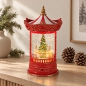 Mondex Christmas carousel with water and glitter, LED lighting, 15.5 x 15.5 x 26 cm Mondex Christmas carousel with water and glitter, LED lighting, 15.5 x 15.5 x 26 cm
