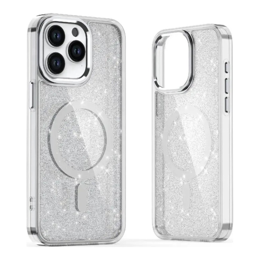 Glitter telefoni ümbris MagSafe toega Samsung Galaxy S26 (S942) valge – 2