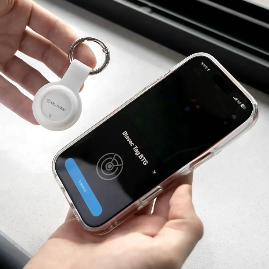 Blavec Tracker GPS Tag BTG-02 - Bluetooth Dual Apple & Android + avaimen pidike (BTBTG02-KW) valkoinen – 5