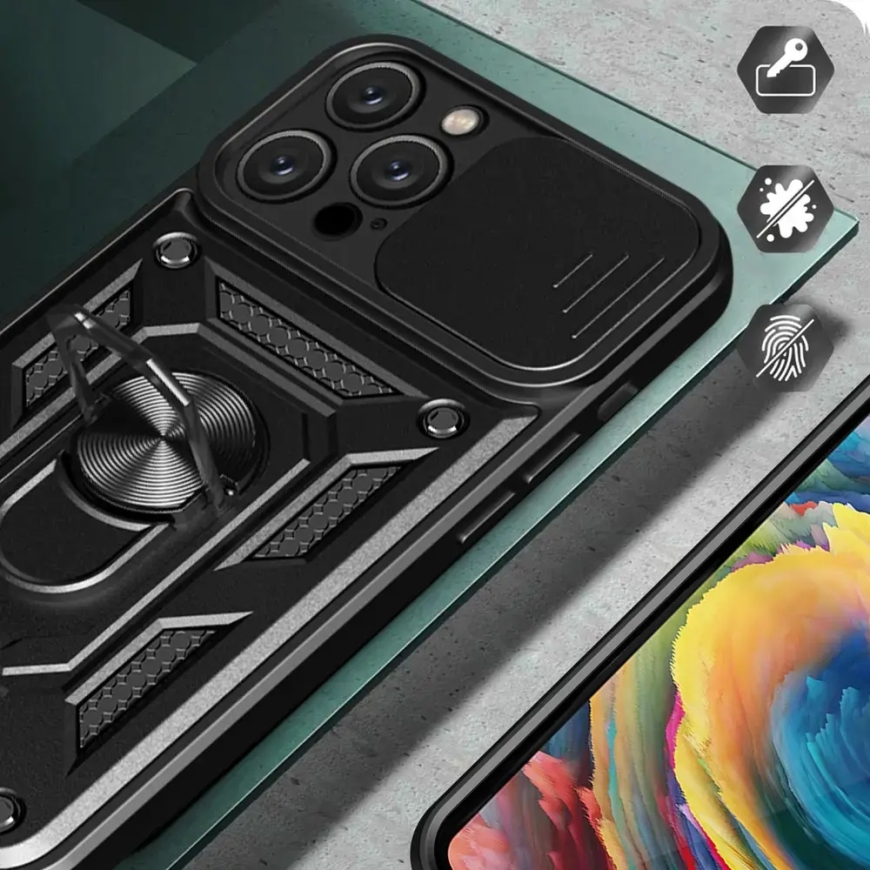 Hybrid Armor Camshield telefoni ümbris alusega iPhone 16 Pro Max must (kaamera kaitsega) – 4