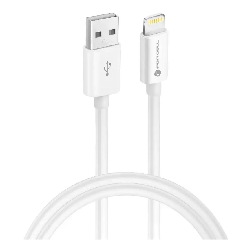 Forcell F-Energy C703 провод для передачи данных и зарядки | MFI | USB-A на Lightning | 12W | 1m | белый – 2