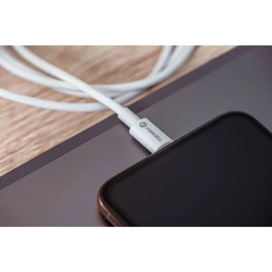 Forcell F-Energy C703 data transfer and charging cable | MFI | USB-A to Lightning | 12W | 1m | white – 3
