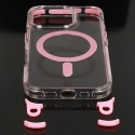 Tel Protect Strap Clear maciņš telefonam iPhone 16 Pro rozā