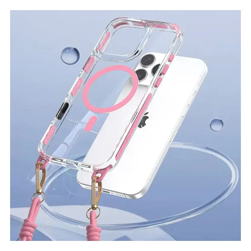 Tel Protect Strap Clear telefoni ümbris iPhone 16 Pro roosa – 4
