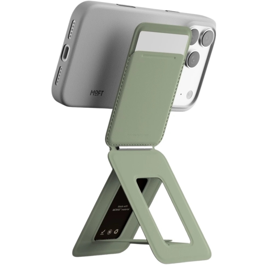 Magnetiline rahakott ja telefonihoidik Moft Movas Trackable Tripod MagSafe khaki roheline – 2