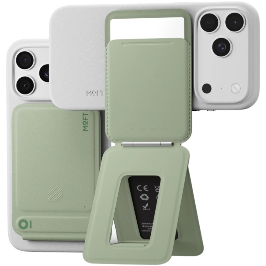 Magnetiline rahakott ja telefonihoidik Moft Movas Trackable Tripod MagSafe khaki roheline – 4
