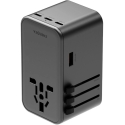 Energea TravelWorld GaN 160W PD 3x USB-C / USB-A Gunmetal sienas lādētājs Energea TravelWorld GaN 160W PD 3x USB-C / USB-A Gunmetal sienas lādētājs