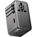 Energea TravelWorld GaN 160W PD 3x USB-C / USB-A Gunmetal seinalaadija