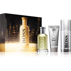 Hugo Boss -setti: Boss Bottled Eau De Toilette miehille, 100 ml + Boss Bottled puhdistusgeeli kaikille ihotyypeille, 100 ml + Bo