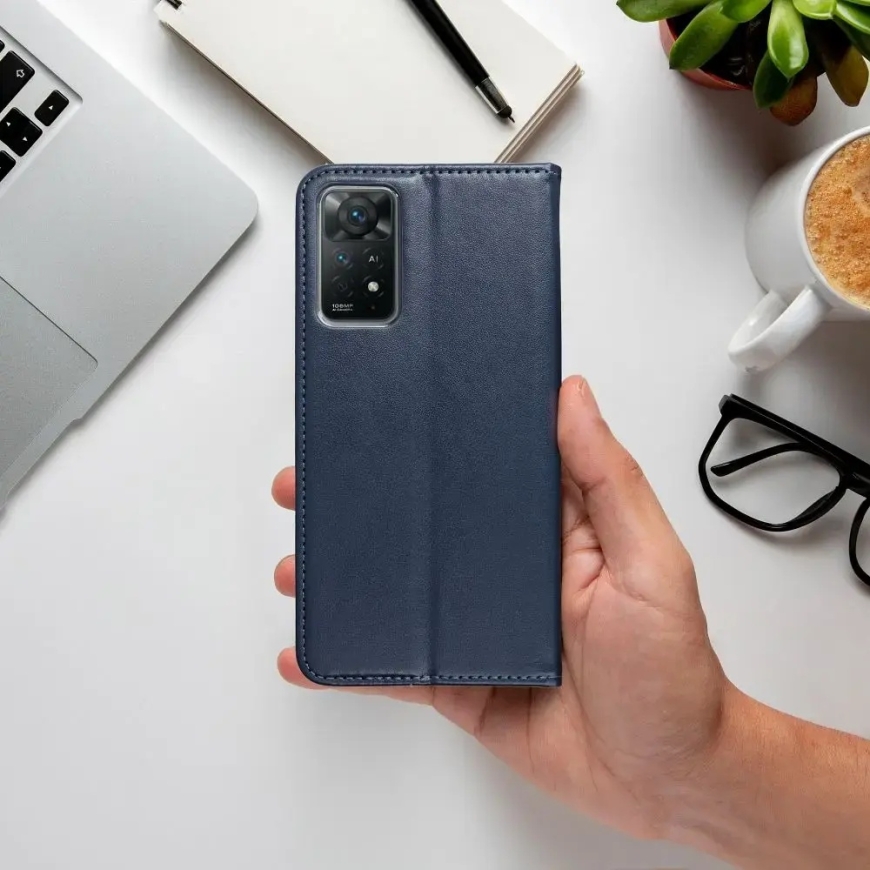 Обложка SMART MAGNETO для MOTOROLA G57 POWER темно-синяя – 4