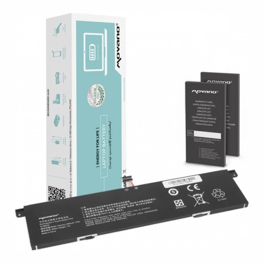 Movano Aku Xiaomi Mi Air 13.3 2018 jaoks - 4850 mAh (37 Wh)