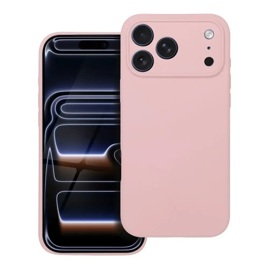 SILIKONI 2mm kuori IPHONE 17 Pro Max, yhteensopiva MagSafen kanssa, hiekkaroosa