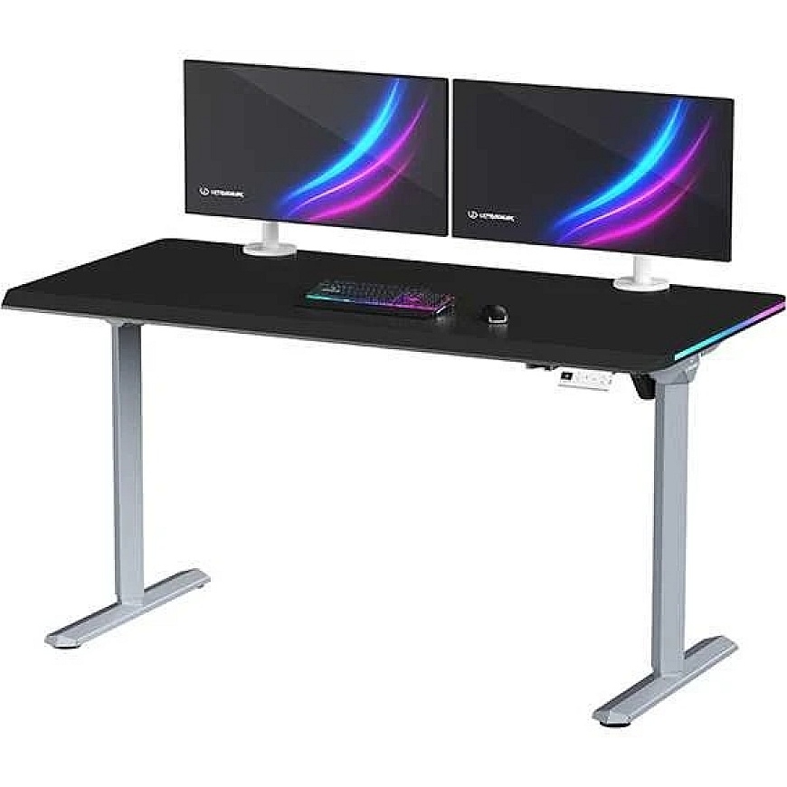 ULTRADESK QUEST žaidimų stalas, 140x70cm, 72-120cm, pilkai juodas – 2