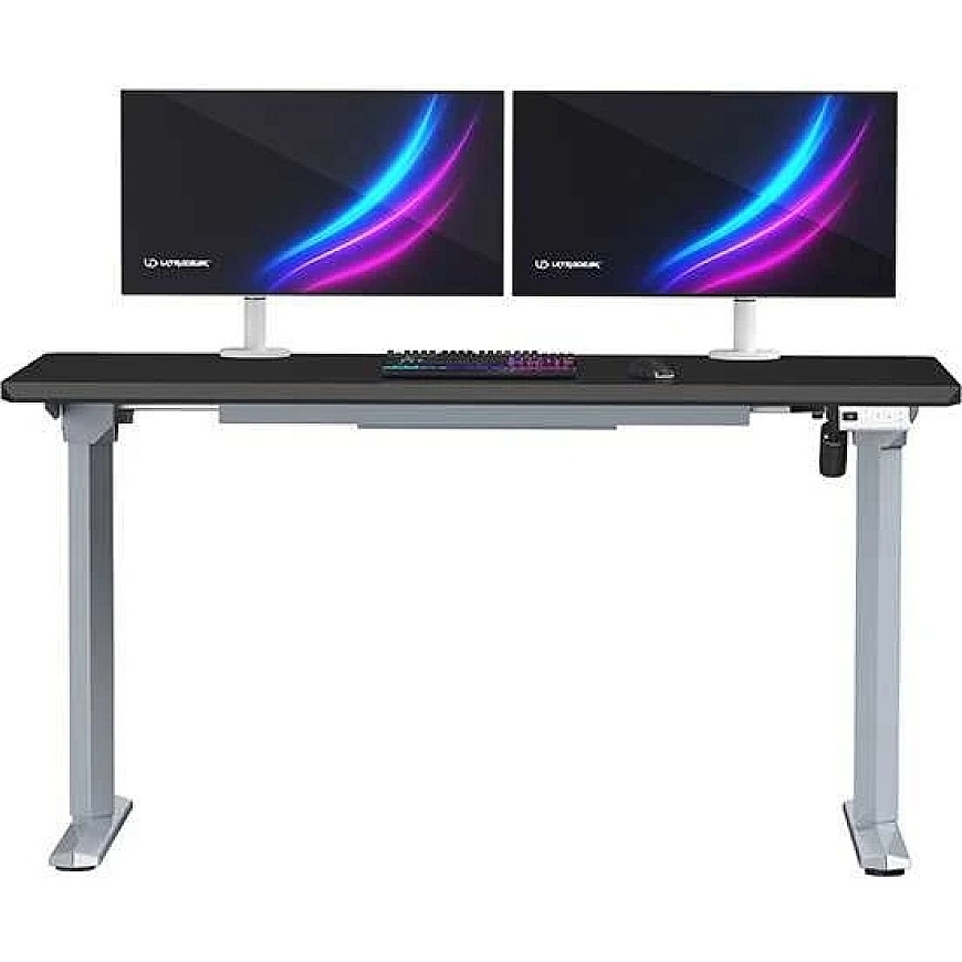 ULTRADESK QUEST pelipöytä, 140x70cm, 72-120cm, harmaa-musta – 3