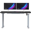 ULTRADESK QUEST gaming table, 140x70cm, 72-120cm, gray-black ULTRADESK QUEST gaming table, 140x70cm, 72-120cm, gray-black