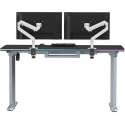 ULTRADESK QUEST žaidimų stalas, 140x70cm, 72-120cm, pilkai juodas ULTRADESK QUEST žaidimų stalas, 140x70cm, 72-120cm, pilkai juodas